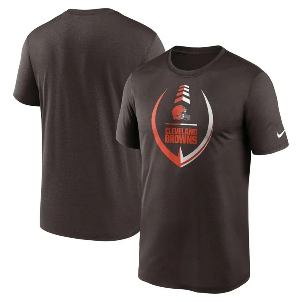 New Nike Cleveland Browns Mens Football Dri-fit Shirt Size Medium Brown Orange‎